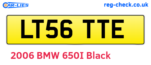 LT56TTE are the vehicle registration plates.