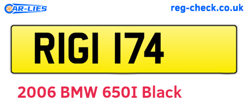 RIG1174 are the vehicle registration plates.
