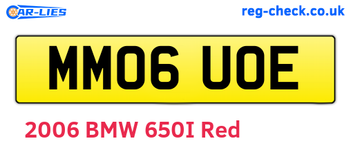 MM06UOE are the vehicle registration plates.
