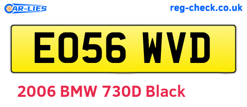 EO56WVD are the vehicle registration plates.