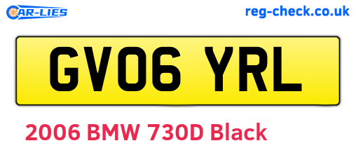 GV06YRL are the vehicle registration plates.