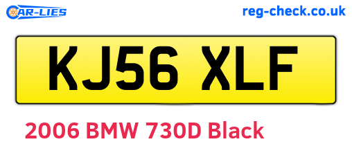 KJ56XLF are the vehicle registration plates.