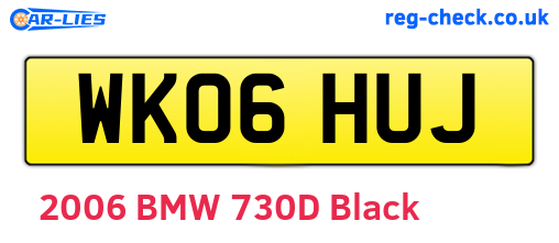 WK06HUJ are the vehicle registration plates.