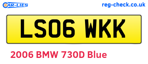 LS06WKK are the vehicle registration plates.