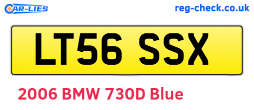 LT56SSX are the vehicle registration plates.