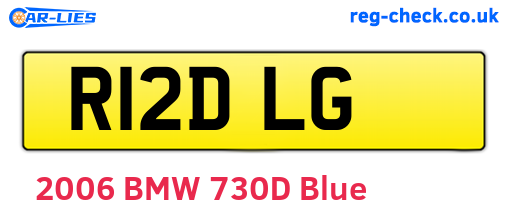 R12DLG are the vehicle registration plates.