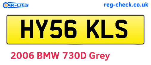 HY56KLS are the vehicle registration plates.