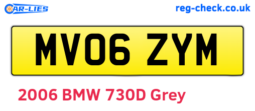 MV06ZYM are the vehicle registration plates.