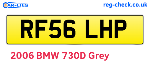 RF56LHP are the vehicle registration plates.