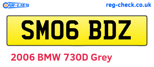 SM06BDZ are the vehicle registration plates.
