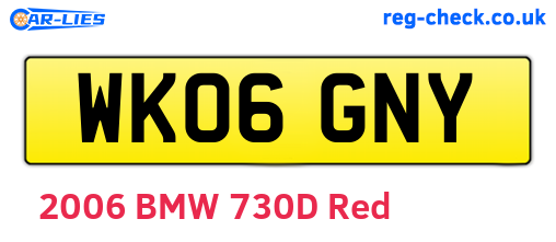 WK06GNY are the vehicle registration plates.