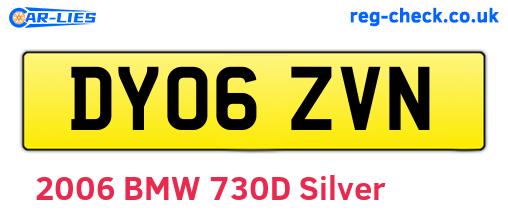 DY06ZVN are the vehicle registration plates.