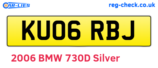 KU06RBJ are the vehicle registration plates.
