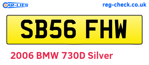 SB56FHW are the vehicle registration plates.