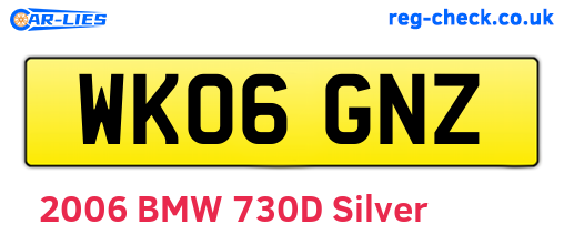 WK06GNZ are the vehicle registration plates.