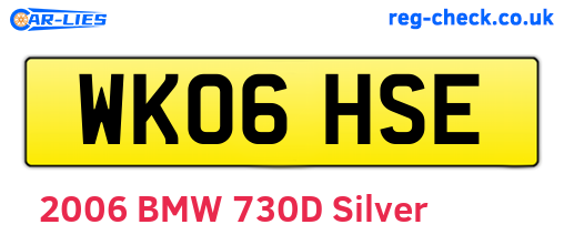 WK06HSE are the vehicle registration plates.