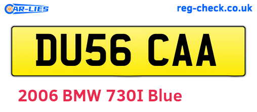 DU56CAA are the vehicle registration plates.