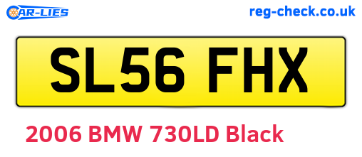 SL56FHX are the vehicle registration plates.