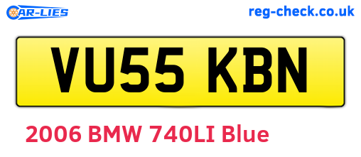 VU55KBN are the vehicle registration plates.