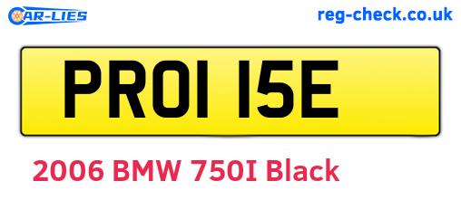 PRO115E are the vehicle registration plates.