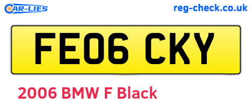 FE06CKY are the vehicle registration plates.