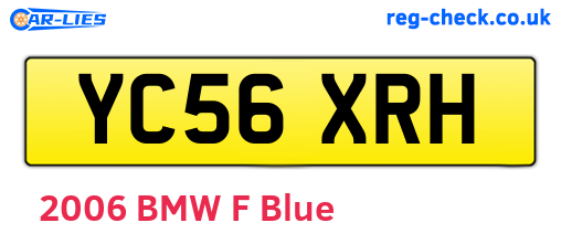 YC56XRH are the vehicle registration plates.