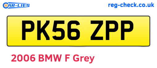 PK56ZPP are the vehicle registration plates.