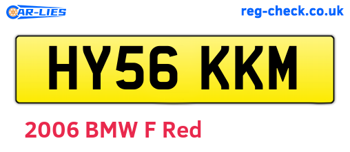 HY56KKM are the vehicle registration plates.