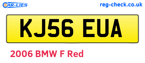 KJ56EUA are the vehicle registration plates.