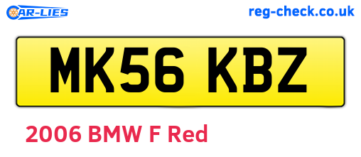 MK56KBZ are the vehicle registration plates.