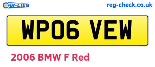 WP06VEW are the vehicle registration plates.
