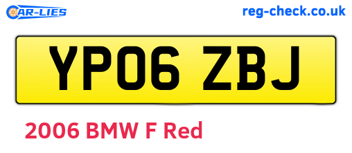 YP06ZBJ are the vehicle registration plates.