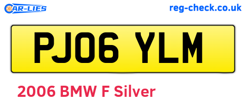 PJ06YLM are the vehicle registration plates.