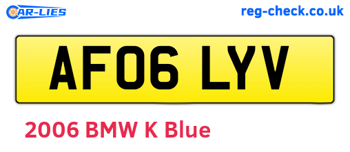 AF06LYV are the vehicle registration plates.