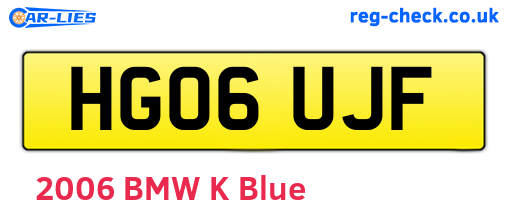 HG06UJF are the vehicle registration plates.