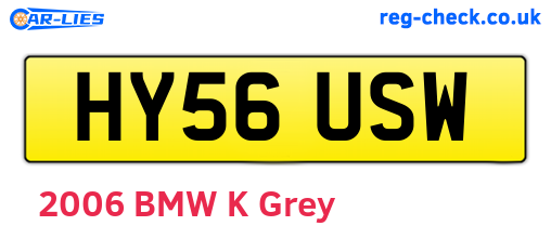HY56USW are the vehicle registration plates.