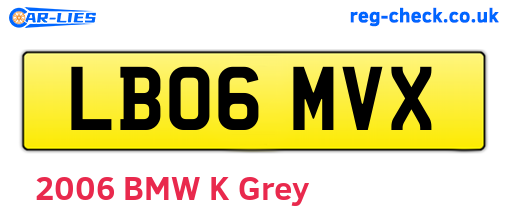 LB06MVX are the vehicle registration plates.