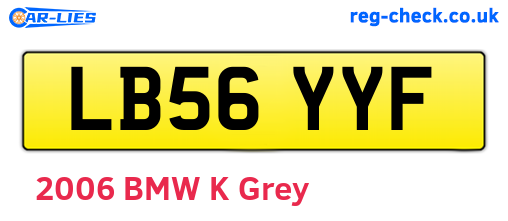 LB56YYF are the vehicle registration plates.