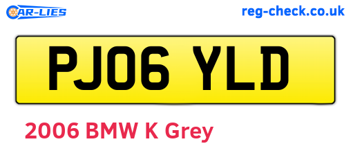 PJ06YLD are the vehicle registration plates.