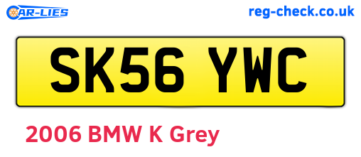 SK56YWC are the vehicle registration plates.