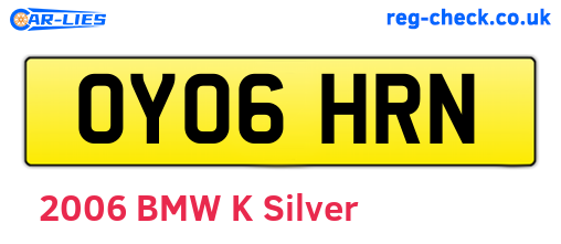 OY06HRN are the vehicle registration plates.