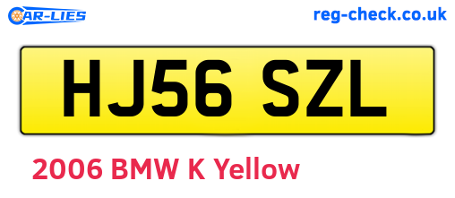HJ56SZL are the vehicle registration plates.