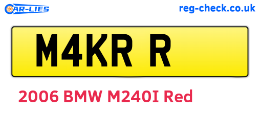 M4KRR are the vehicle registration plates.