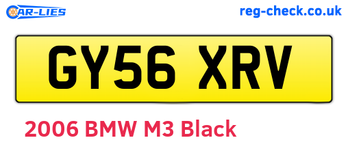 GY56XRV are the vehicle registration plates.