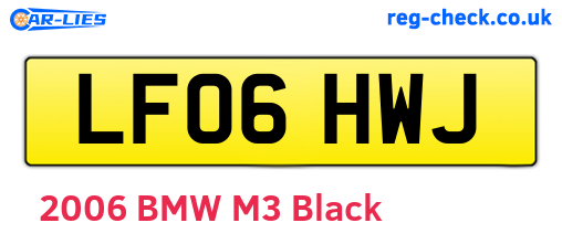 LF06HWJ are the vehicle registration plates.