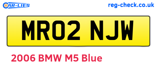 MR02NJW are the vehicle registration plates.