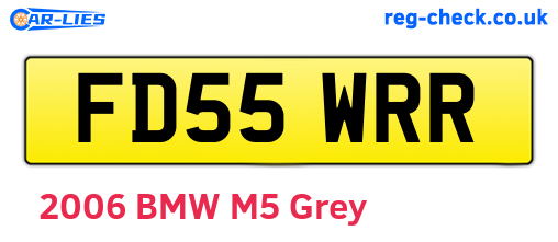 FD55WRR are the vehicle registration plates.