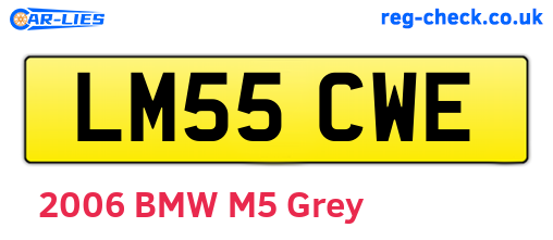 LM55CWE are the vehicle registration plates.