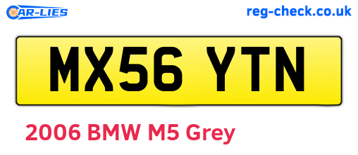 MX56YTN are the vehicle registration plates.