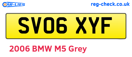 SV06XYF are the vehicle registration plates.